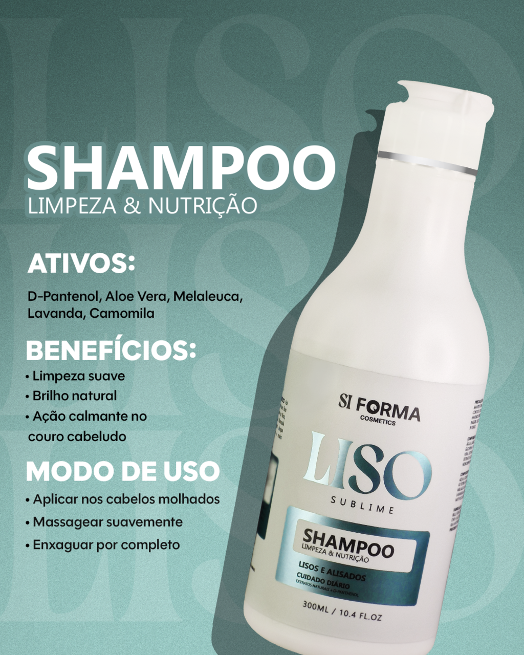 Shampoo e Condicionar Lisos Sublime Sem Sal Hidratação e Nutrição 300ml