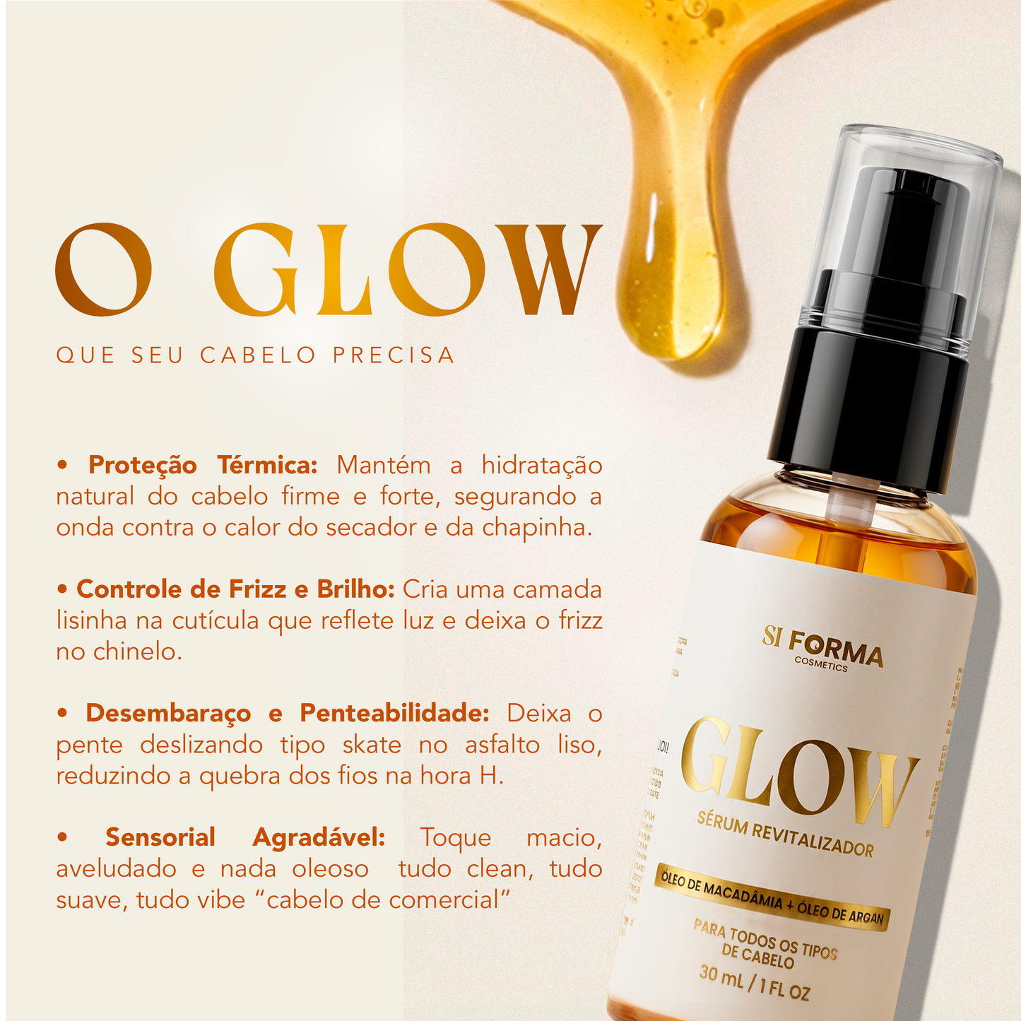 Sérum Revitalizador com proteção térmica 30ml