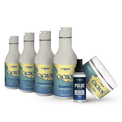 Kit Cachos + Perfume Capilar e Corporal Si Forma Pulse 6 produtos