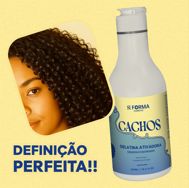 Gelatina Modeladora De Cachos Definição Curvas 2Abc 3Abc 4Abc 300ml