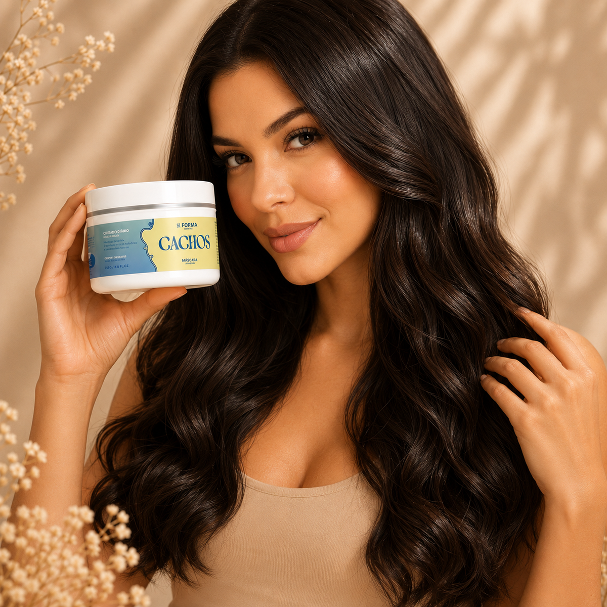 Máscara Cachos Hidratação e Nutrição Tratamento Capilar Definição Anti Frizz 250g