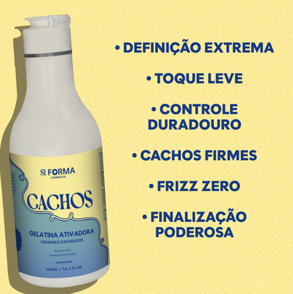 Kit Cachos e Crespos Definidos Si Forma Cosmetics Hidratação 5 Produtos