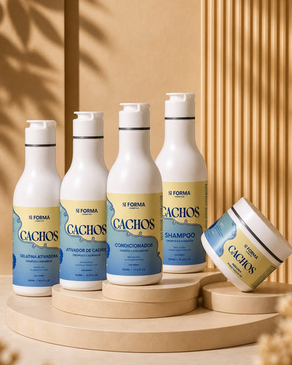 Kit Cachos e Crespos Definidos Si Forma Cosmetics Hidratação 5 Produtos